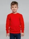 Свитшот детский Toima Kids, красный с логотипом СПб - фото № 6