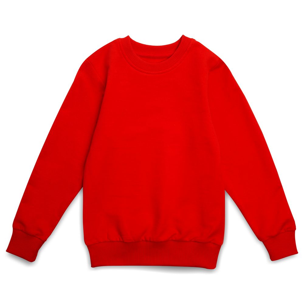 Свитшот детский Toima Kids, красный с логотипом СПб - фото № 1