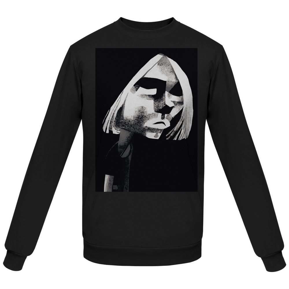 Свитшот «Меламед. Kurt Cobain», черный с логотипом СПб - фото № 2