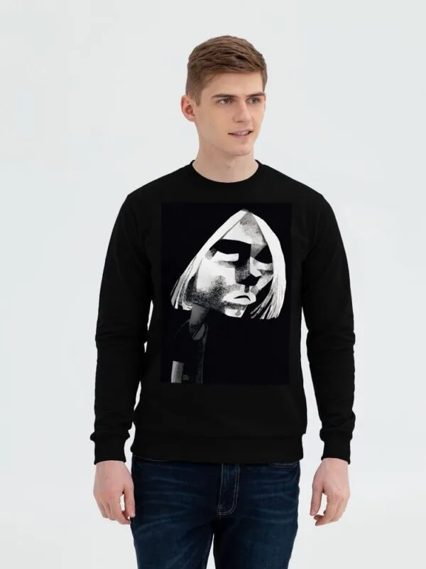 Свитшот «Меламед. Kurt Cobain», черный с логотипом СПб - фото № 1