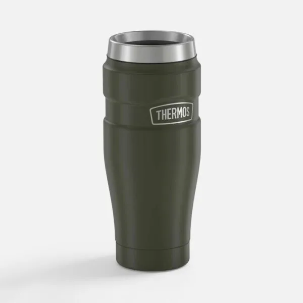 Термокружка King 470, хаки с логотипом СПб - фото № 1