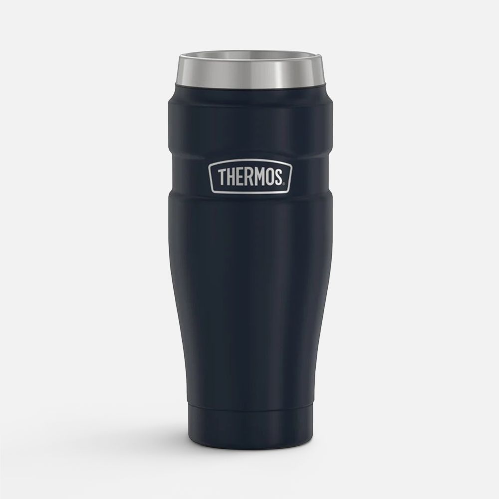 Термокружка King 470, темно-синяя с логотипом СПб - фото № 2