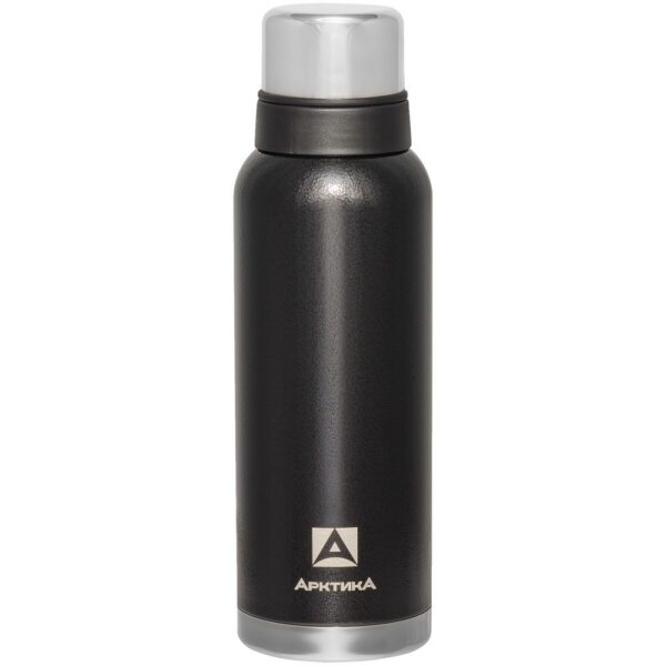 Термос «Арктика Hammerite 1200», черный с логотипом СПб - фото № 1