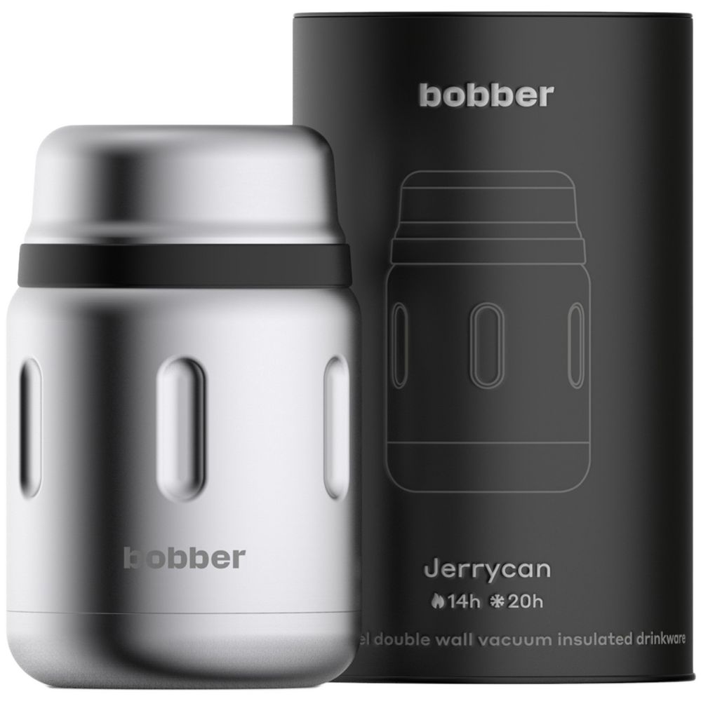 Термос для еды Jerrycan 700, вакуумный, стальной матовый с логотипом СПб - фото № 2