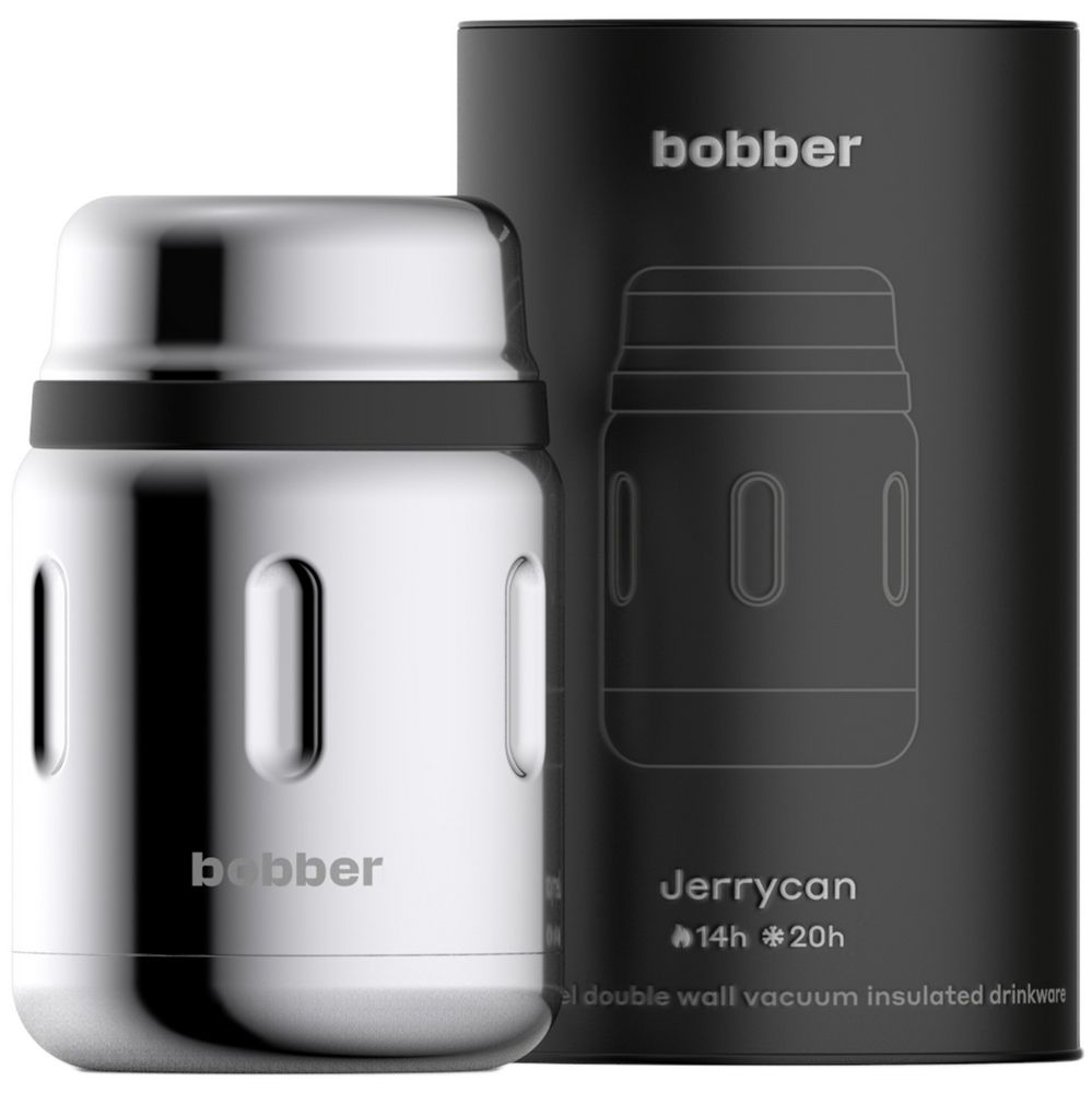 Термос для еды Jerrycan 700, вакуумный, стальной зеркальный с логотипом СПб - фото № 2