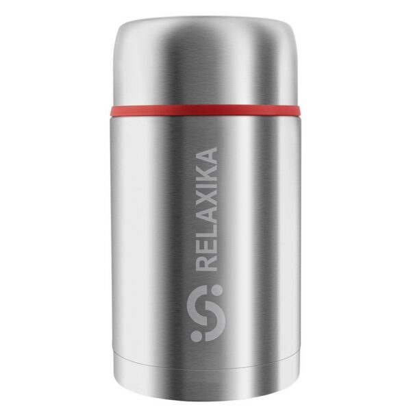Термос для еды Relaxika 1000, стальной с логотипом СПб - фото № 1
