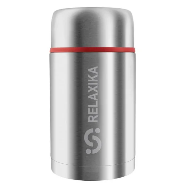 Термос для еды Relaxika 1000, стальной с логотипом СПб - фото № 1