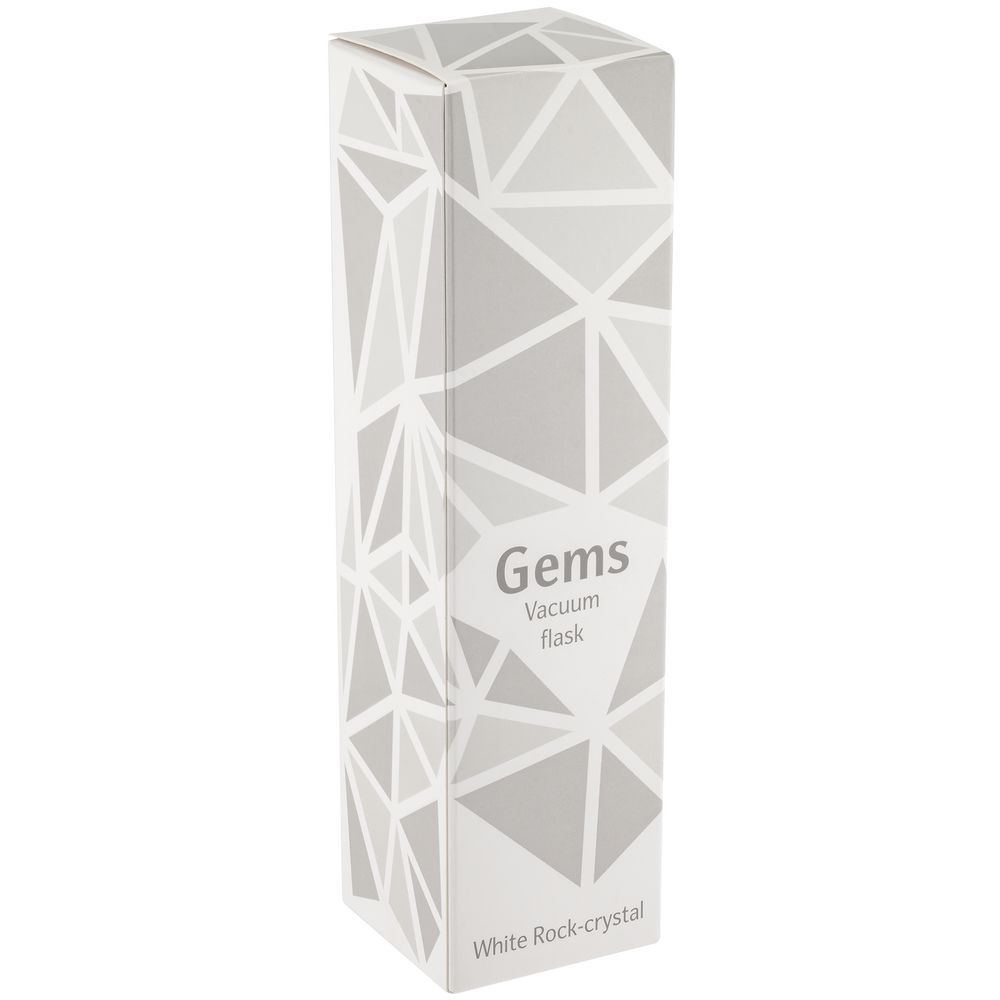 Термос Gems White Rock Crystal, белый горный хрусталь с логотипом СПб - фото № 6