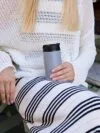 Термостакан Canella, серый матовый с логотипом СПб - фото № 6
