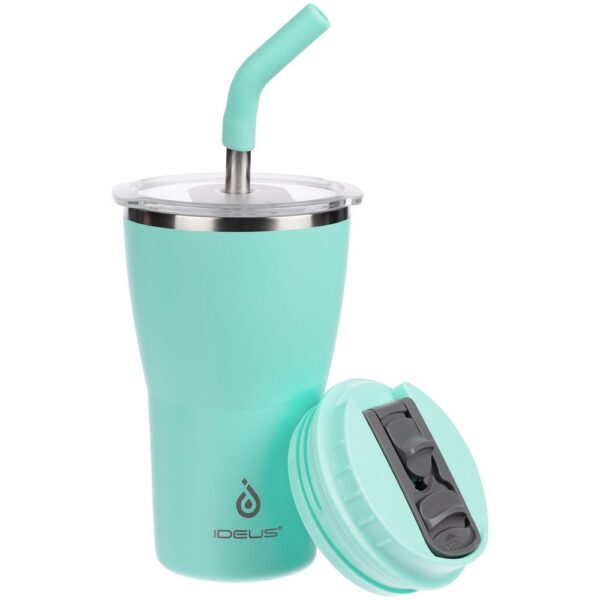 Термостакан Sapporo, бирюзовый с логотипом СПб - фото № 1