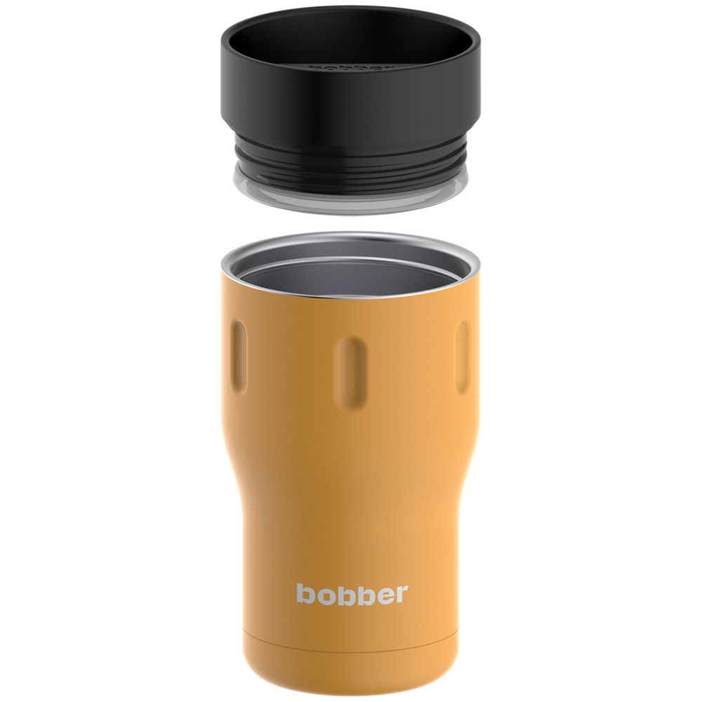 Термостакан Tumbler 350, вакуумный, оранжевый с логотипом СПб - фото № 3