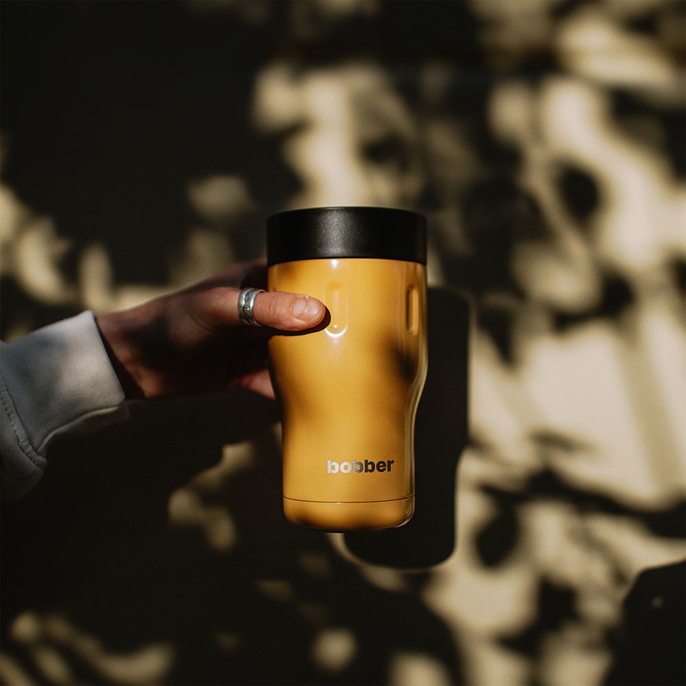 Термостакан Tumbler 350, вакуумный, оранжевый с логотипом СПб - фото № 6