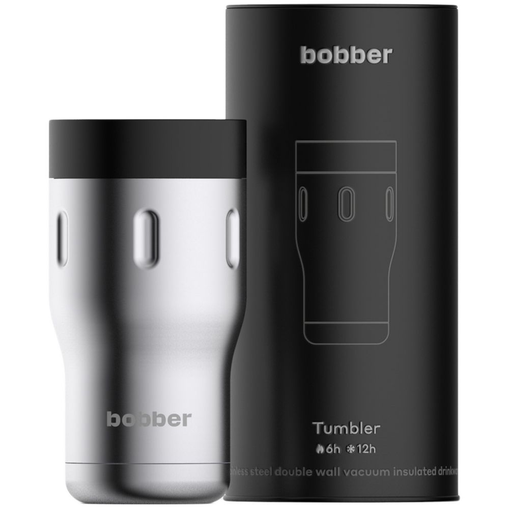 Термостакан Tumbler 350, вакуумный, стальной матовый с логотипом СПб - фото № 2