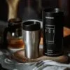 Термостакан Tumbler 350, вакуумный, стальной матовый с логотипом СПб - фото № 5