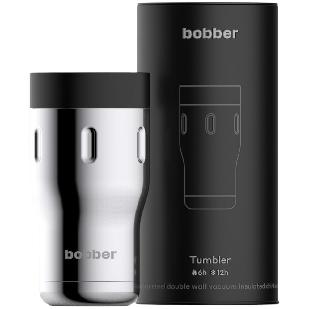Термостакан Tumbler 350, вакуумный, стальной зеркальный с логотипом СПб - фото № 2