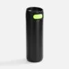 Термостакан X1 с цветной кнопкой, черный с желтым с логотипом СПб - фото № 1