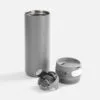 Термостакан X1 с цветной кнопкой, серый с белым с логотипом СПб - фото № 2