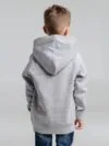 Толстовка детская Stellar Kids, серый меланж с логотипом СПб - фото № 5