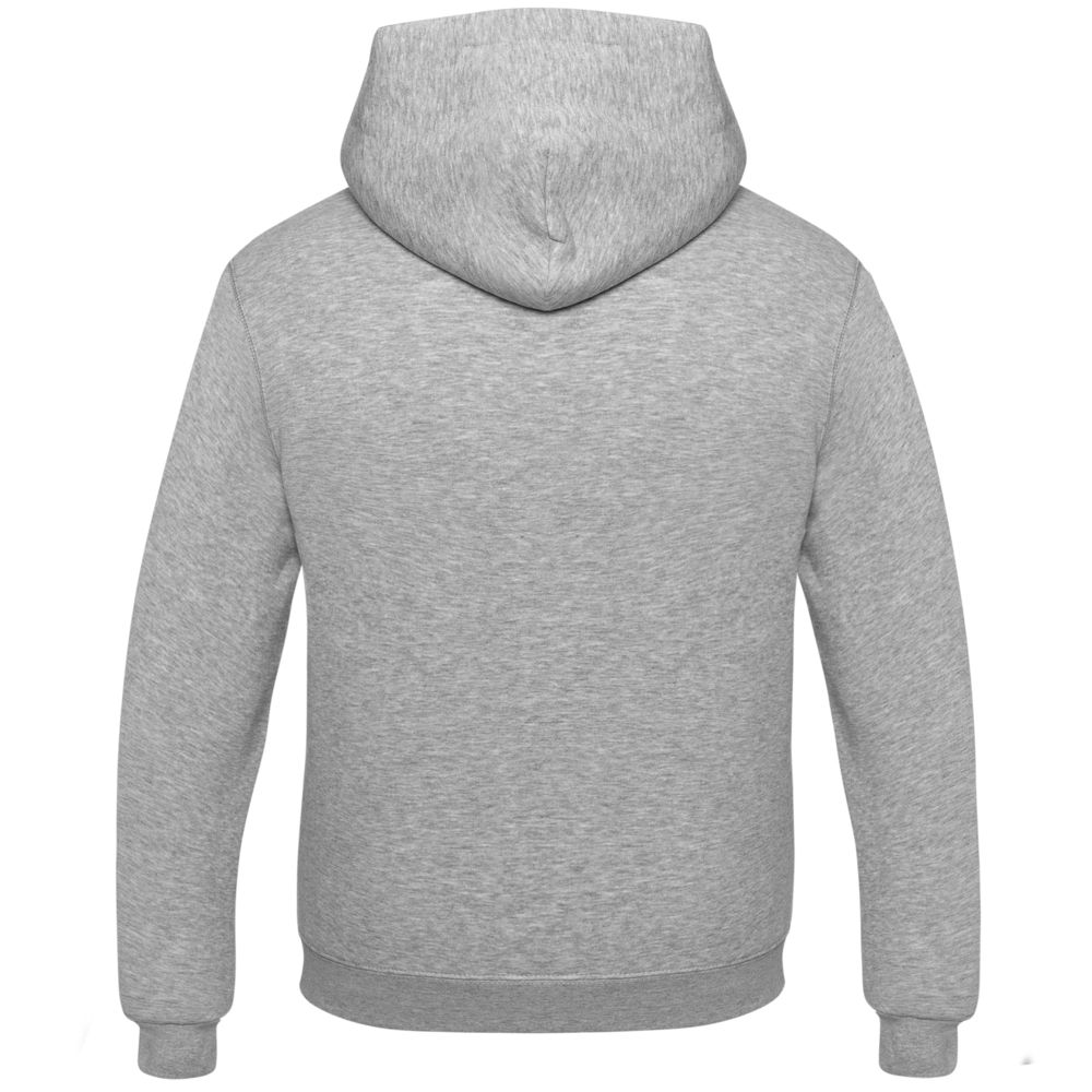 Толстовка Hooded, серый меланж с логотипом СПб - фото № 2