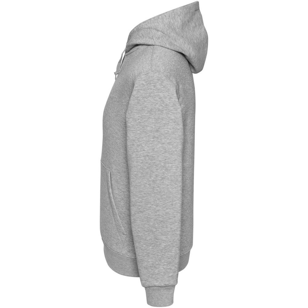 Толстовка Hooded, серый меланж с логотипом СПб - фото № 3