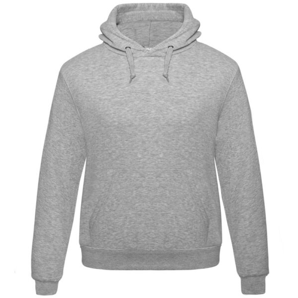 Толстовка Hooded, серый меланж с логотипом СПб - фото № 1