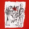 Толстовка Make Love, красная с логотипом СПб - фото № 5