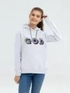 Толстовка с капюшоном «Новый GOD», белая с логотипом СПб - фото № 1