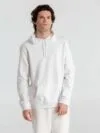 Толстовка с капюшоном унисекс Hoodie, белая с логотипом СПб - фото № 6