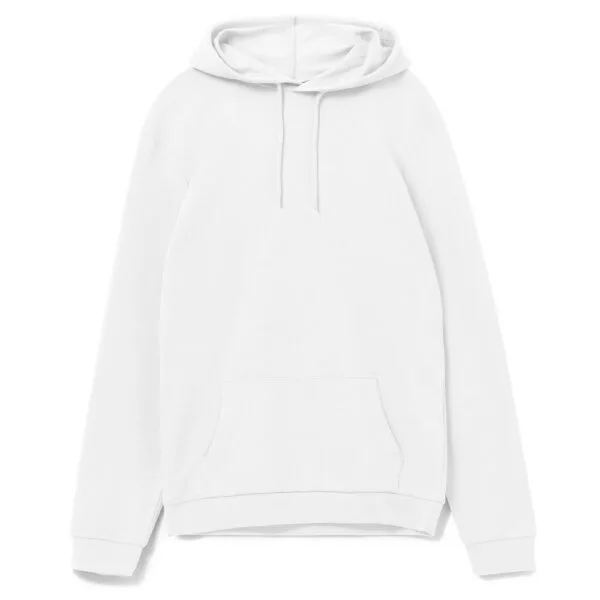 Толстовка с капюшоном унисекс Hoodie, белая с логотипом СПб - фото № 1