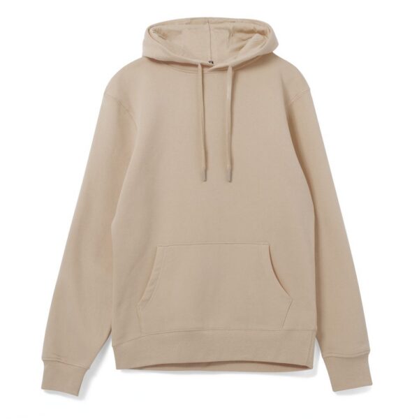 Толстовка с капюшоном унисекс Hoodie, бежевая с логотипом СПб - фото № 1