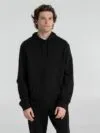 Толстовка с капюшоном унисекс Hoodie, черная с логотипом СПб - фото № 6