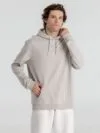Толстовка с капюшоном унисекс Hoodie, дымчато-серая с логотипом СПб - фото № 6