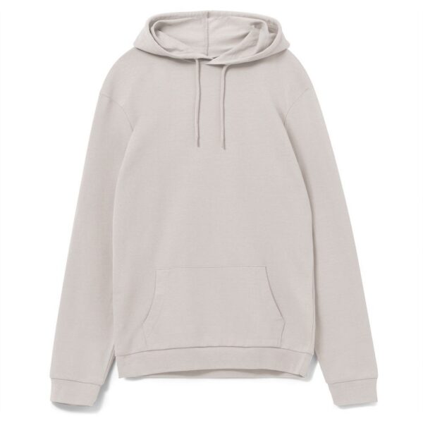 Толстовка с капюшоном унисекс Hoodie, дымчато-серая с логотипом СПб - фото № 1