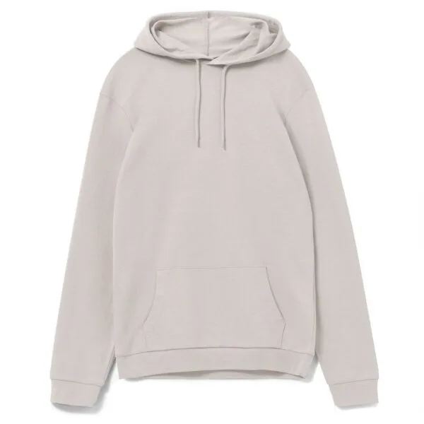 Толстовка с капюшоном унисекс Hoodie, дымчато-серая с логотипом СПб - фото № 1