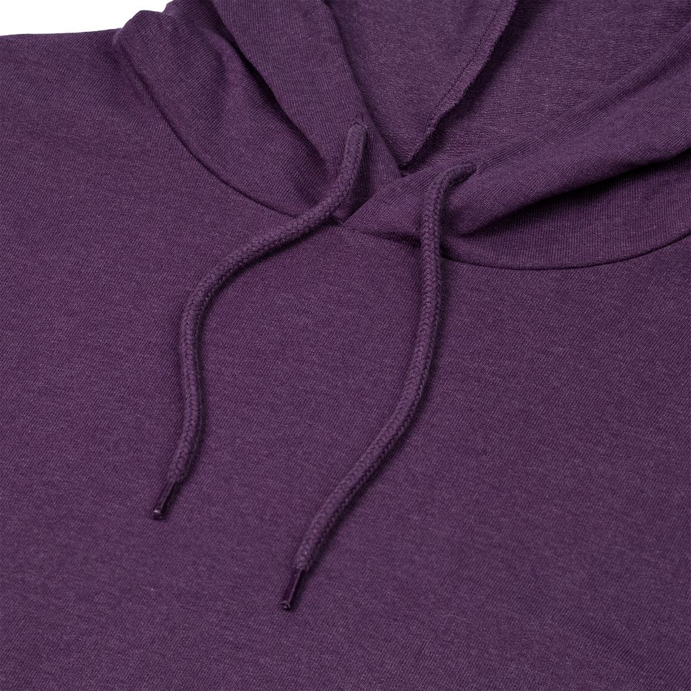 Толстовка с капюшоном унисекс Hoodie, фиолетовый меланж с логотипом СПб - фото № 3