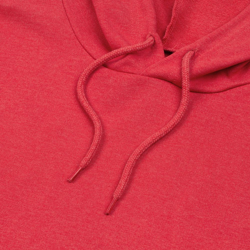 Толстовка с капюшоном унисекс Hoodie, красный меланж с логотипом СПб - фото № 3