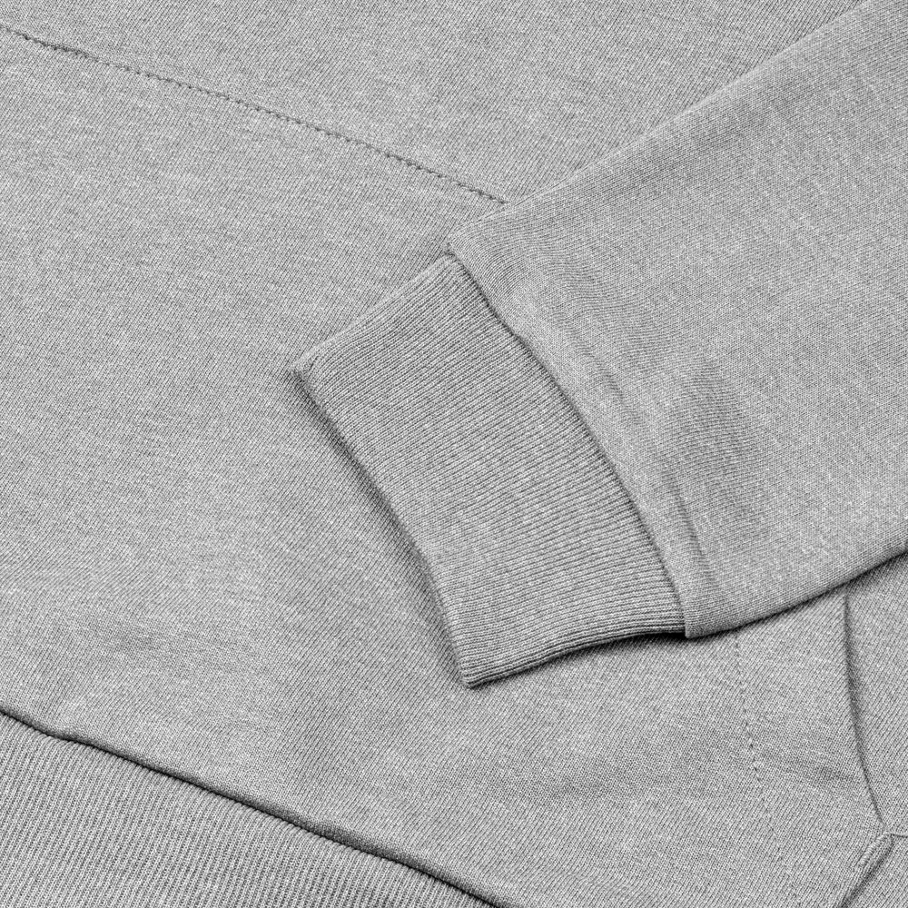 Толстовка с капюшоном унисекс Hoodie, серый меланж с логотипом СПб - фото № 4