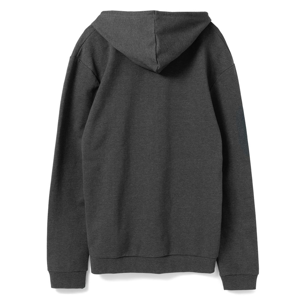 Толстовка с капюшоном унисекс Hoodie, серый меланж (антрацит) с логотипом СПб - фото № 2