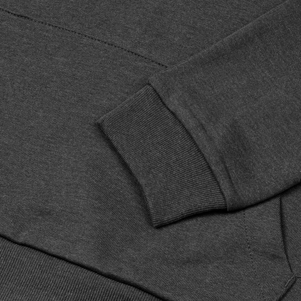 Толстовка с капюшоном унисекс Hoodie, серый меланж (антрацит) с логотипом СПб - фото № 4