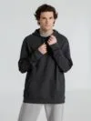 Толстовка с капюшоном унисекс Hoodie, серый меланж (антрацит) с логотипом СПб - фото № 6