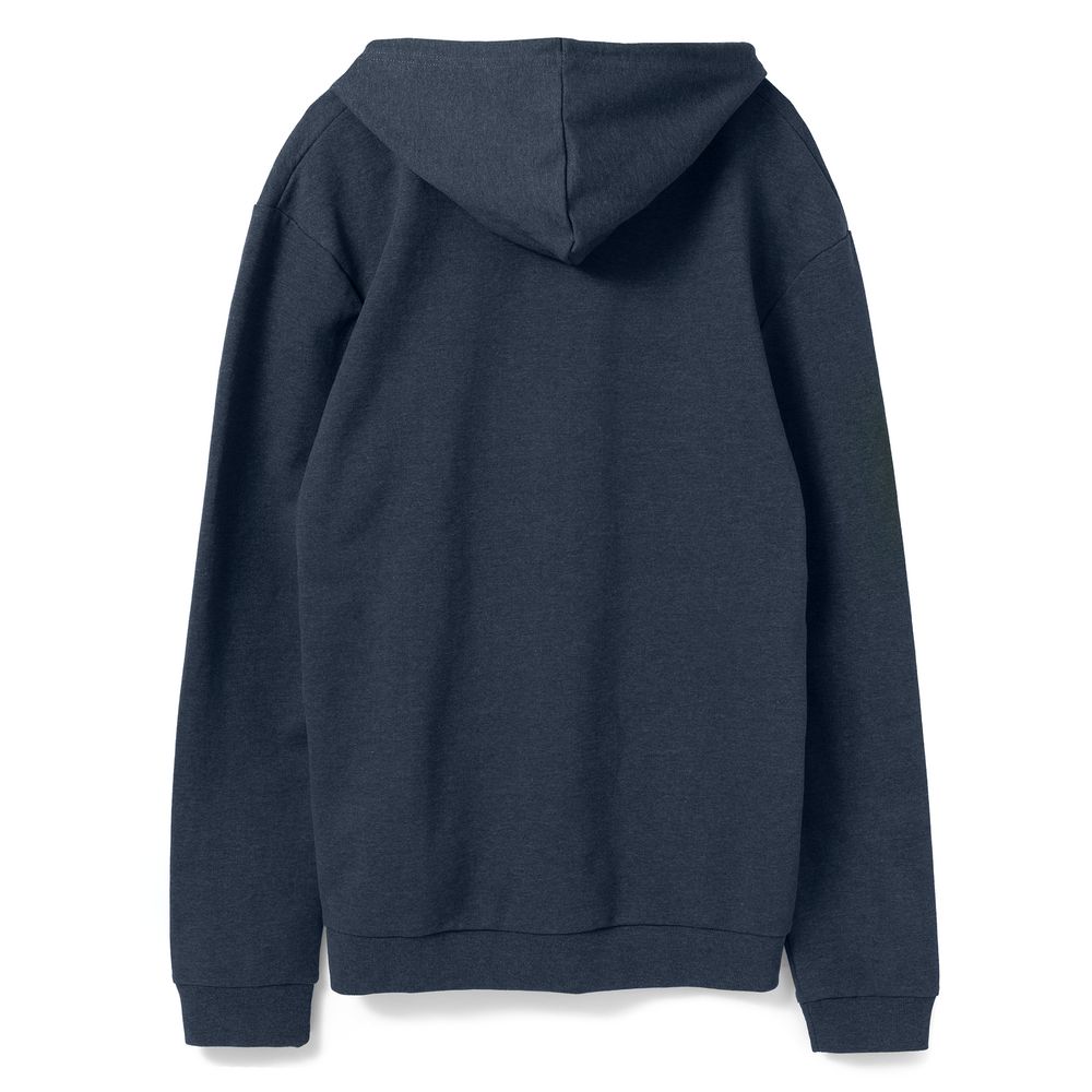Толстовка с капюшоном унисекс Hoodie, синий меланж с логотипом СПб - фото № 2