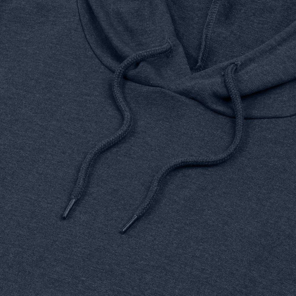 Толстовка с капюшоном унисекс Hoodie, синий меланж с логотипом СПб - фото № 3