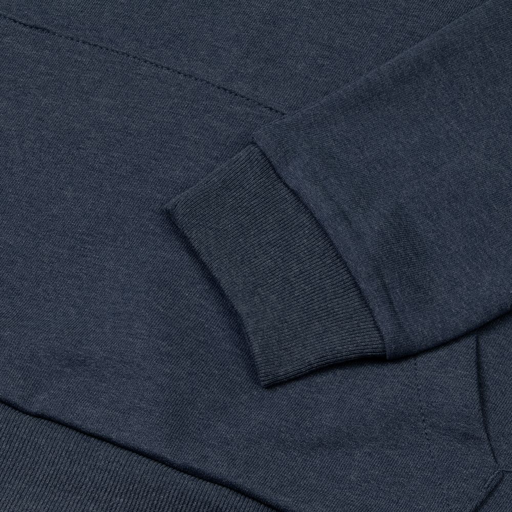 Толстовка с капюшоном унисекс Hoodie, синий меланж с логотипом СПб - фото № 4