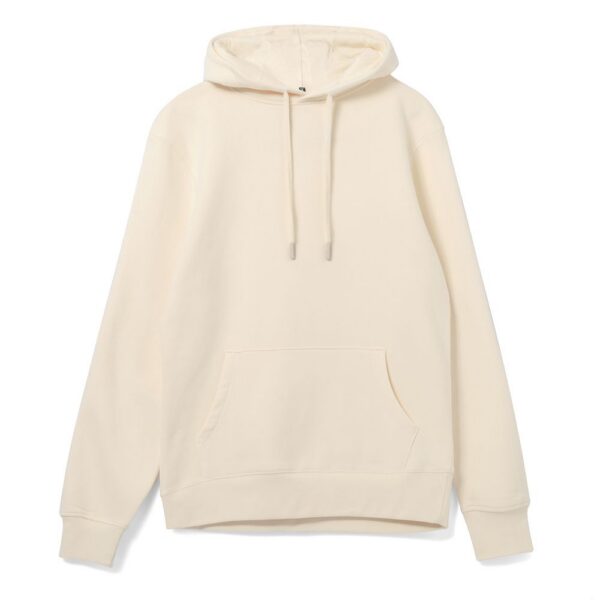 Толстовка с капюшоном унисекс Hoodie, светло-желтая с логотипом СПб - фото № 1