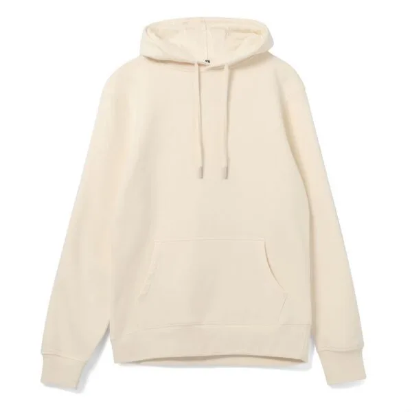 Толстовка с капюшоном унисекс Hoodie, светло-желтая с логотипом СПб - фото № 1