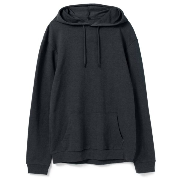 Толстовка с капюшоном унисекс Hoodie, темно-серая с логотипом СПб - фото № 1