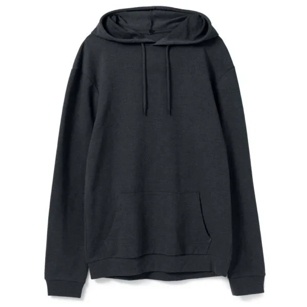Толстовка с капюшоном унисекс Hoodie, темно-серая с логотипом СПб - фото № 1