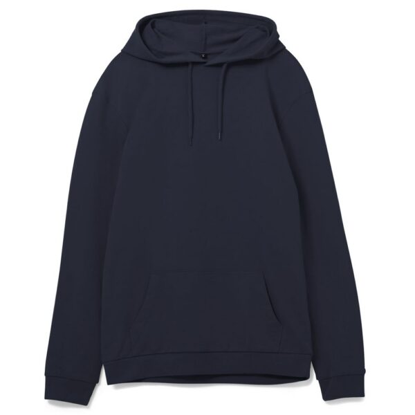 Толстовка с капюшоном унисекс Hoodie, темно-синяя с логотипом СПб - фото № 1