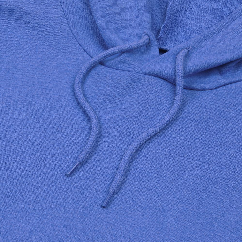 Толстовка с капюшоном унисекс Hoodie, ярко-синий меланж с логотипом СПб - фото № 3