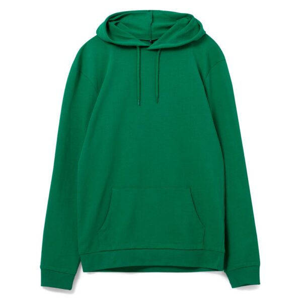 Толстовка с капюшоном унисекс Hoodie, зеленая с логотипом СПб - фото № 1